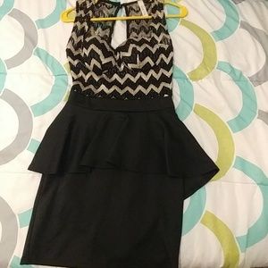 Black and gold dress